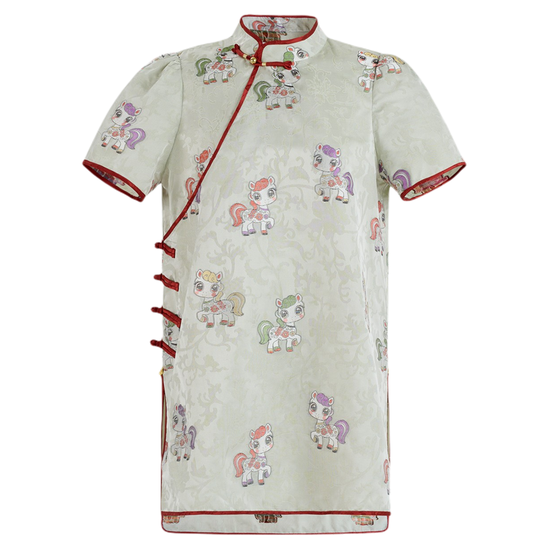 宫小妍【妆花真丝花罗·马宝莉】夏日新中式旗袍裙