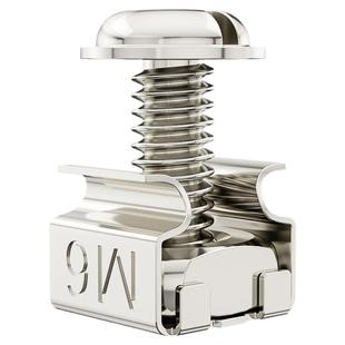 海乐(Haile)机柜螺丝网络机柜配线架理线架螺丝三组合螺丝卡式螺母M5M6高品质机柜专用十字螺丝不锈钢 包邮