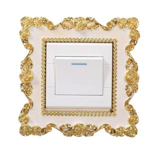 欧式开关贴墙贴家用开关保护套创意插座装饰贴北欧树脂开关装饰框