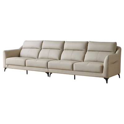 Sunhoo/双虎奶油风真皮沙发