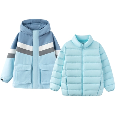 巴拉巴拉男童三防羽绒服两件套