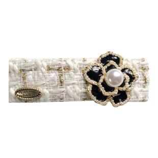 人间富贵花 小白白小香风BB夹山茶花发夹韩国发饰头饰侧边夹发卡