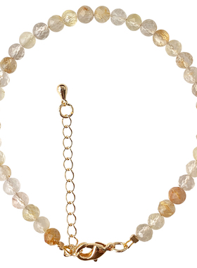 金发晶手链小众设计高档天然水晶