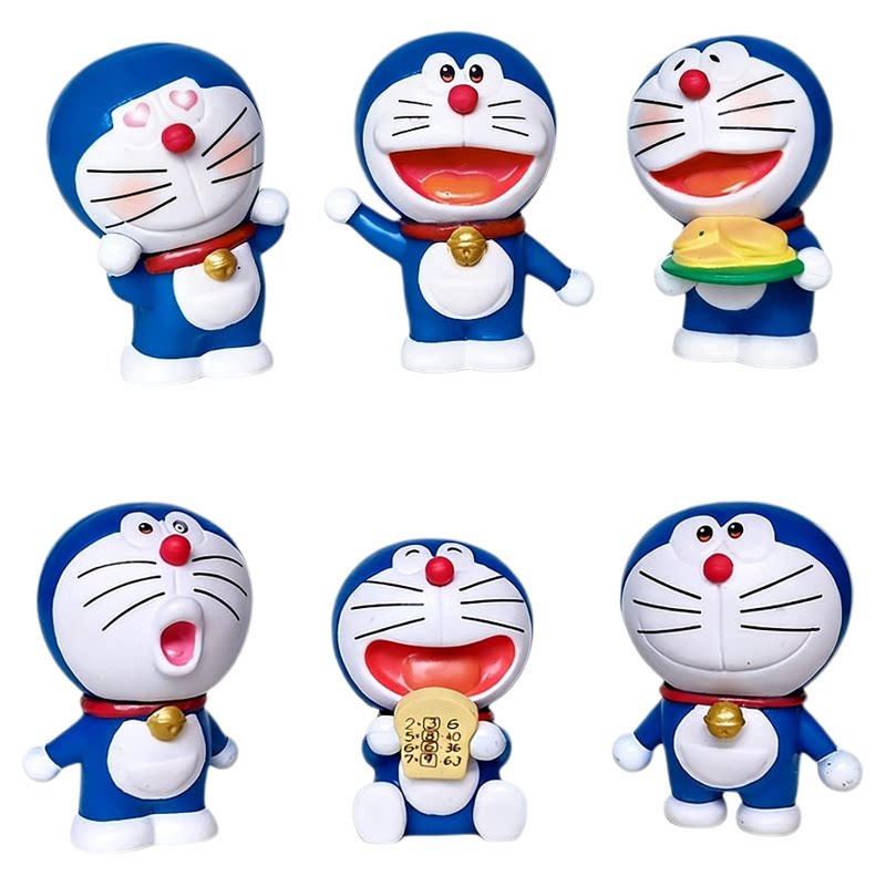 哆啦a梦新品实心pvc模型可爱摆件