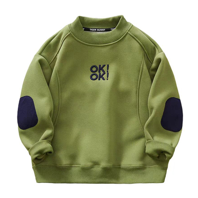 男童加绒卫衣秋冬款2025新款中大童儿童加厚冬季高领一体绒打底衫