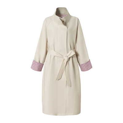 「heris」宽松阔型质感长款风衣