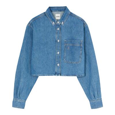 SANDRO女装时尚简约短款牛仔衬衫