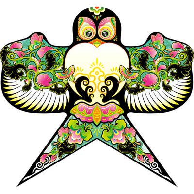 2026新款网红卡通珐琅沙燕黑风筝微风易飞儿童手持大人专用高档