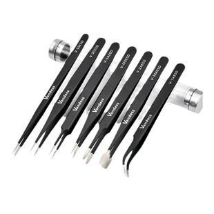 精密不锈钢防静电镊子加厚加硬尖头圆头弯头电子维修燕窝挑毛夹子