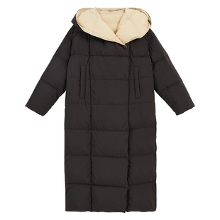 【高克重白鹅绒】YINER音儿冬季800高蓬松长款厚实羽绒服