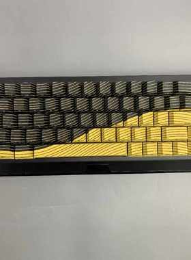 Wooting 60HE/60HE+PBT五面热升华侧刻黄色波纹键帽等高线原厂