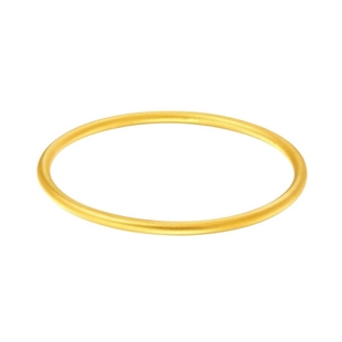 水贝黄金素圈金包银手镯女古法传承实心黄金镯子七夕送女友礼物