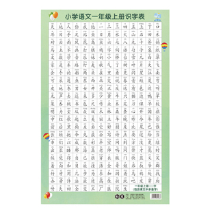 识字挂图一年级语文上下册表汉字启蒙同步课本二年级生字拼音
