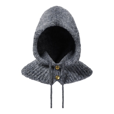 保暖帽子围脖一体针织帽