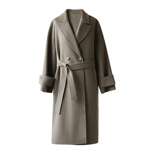 【到手799元】电影节大衣 经典羊毛双面呢子外套中长款毛呢女秋冬