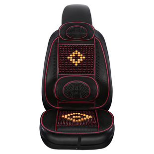 新款汽车夏季透气护腰垫腰靠背垫木珠子按摩夏天小车主驾驶座椅垫