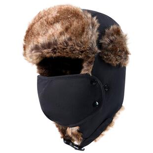 骆驼骑车保暖雷锋帽子女2025年新款冬季男防冻风护耳带口罩头套帽