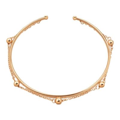 周生生18K玫瑰金手镯珠链