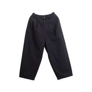 忘城H1289座/秋天的样子/秋季重磅100%色织匹马棉230G直筒裤裤子