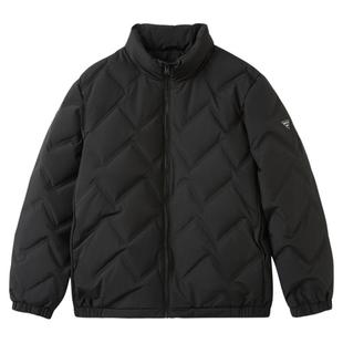 快鱼25年冬季新款男士立领菱格纹绗缝羽绒服加厚保暖百搭短款外套