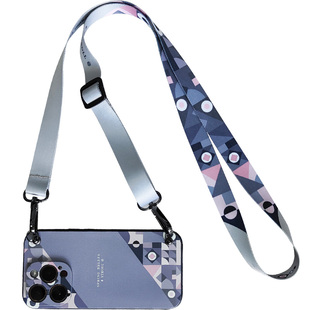 适用苹果17pro 16/15promax/华为mate70mate60pro/14 pro maxiphone13复古12xs手机壳硅胶防摔黑色加厚斜跨绳