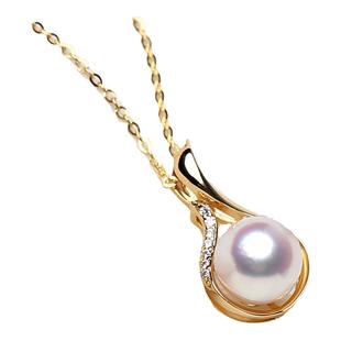 【秀美 。】天然海水珍珠吊坠S925银项链女单颗豪华气质轻奢礼物