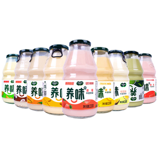 养味旗舰店草莓味哈密瓜味果奶学生早餐牛奶乳酸菌饮品6瓶12瓶装