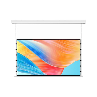 隐藏式投影幕布电动拉线悬浮光子嵌入式天花幕布小白盒抗光菲涅尔家用4K超高清自动升降100寸120寸投影仪幕布