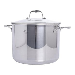 316不锈钢汤锅加厚家用高汤锅蒸煮一体大容量电磁炉燃气炖汤28cm