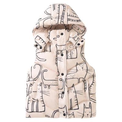 儿童棉马甲连帽秋冬季加厚童装