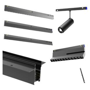 欧普磁吸轨道灯嵌入式预埋封板格栅灯泛光灯套装客餐厅无主灯照明