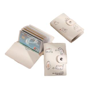 简笔小猫卡包卡通可爱零钱包大容量多卡位超薄小巧卡片夹驾驶证件