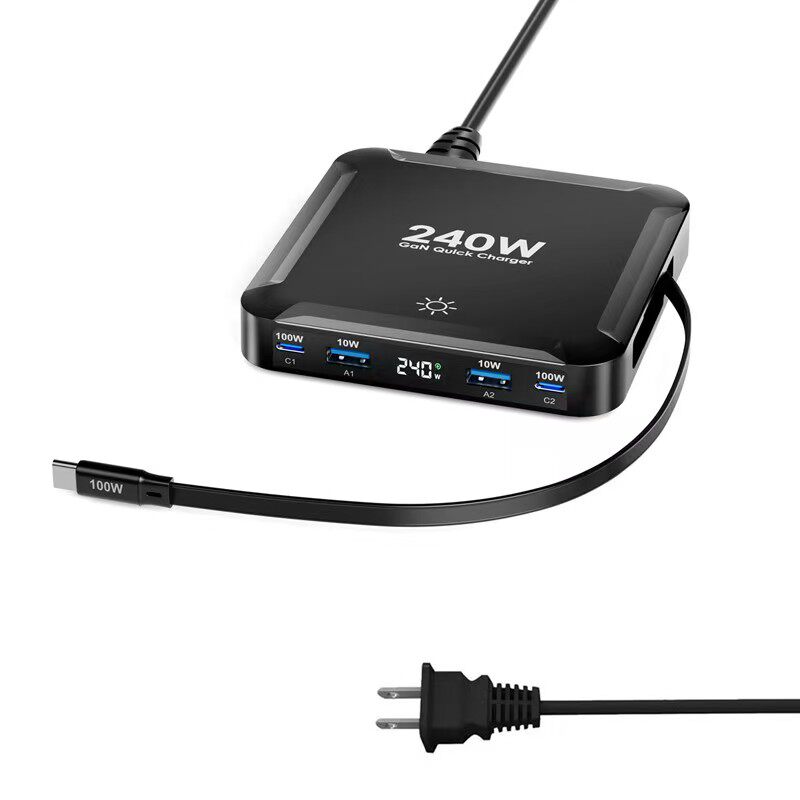240W/USB磁吸伸缩线充电器通用