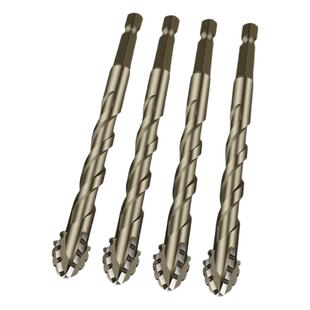 十字四刃锯齿偏心钻全瓷砖铸铁混凝土六角钻头干打钻孔神器连接杆