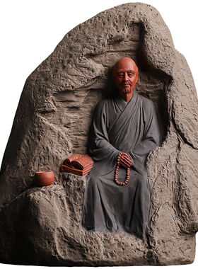 张明贵大师作品陶瓷弘一法师摆件