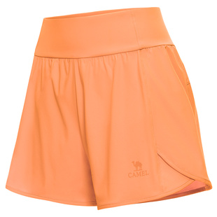 骆驼瑜伽短裤女款春季透气防走光训练短款健身裤时尚针织运动短裤