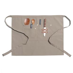 防水帆布半身围裙服务员半截男女短款围裙餐饮专用工作服印字Logo