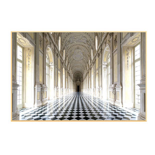 入户玄关延伸感装饰画横版客厅沙发背景墙挂画餐厅饭厅横幅墙壁画