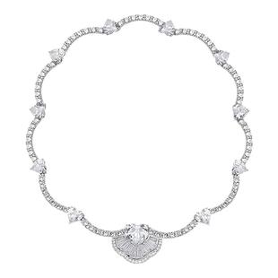 [甄选5折]NanaJacqueline明星同款裙摆系列波浪爱心项链锁骨链女