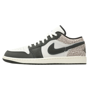 NIKE耐克AJ1男鞋low低帮复古篮球鞋爆裂纹运动休闲板鞋IU2268-100