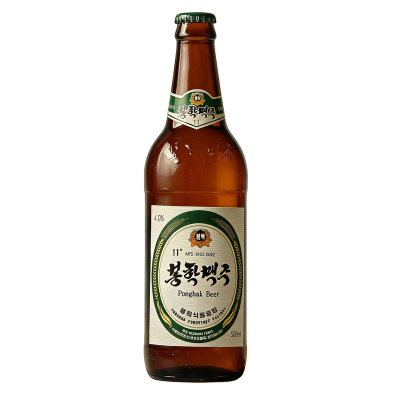 新品朝鲜龙城进口全麦白啤酒12瓶