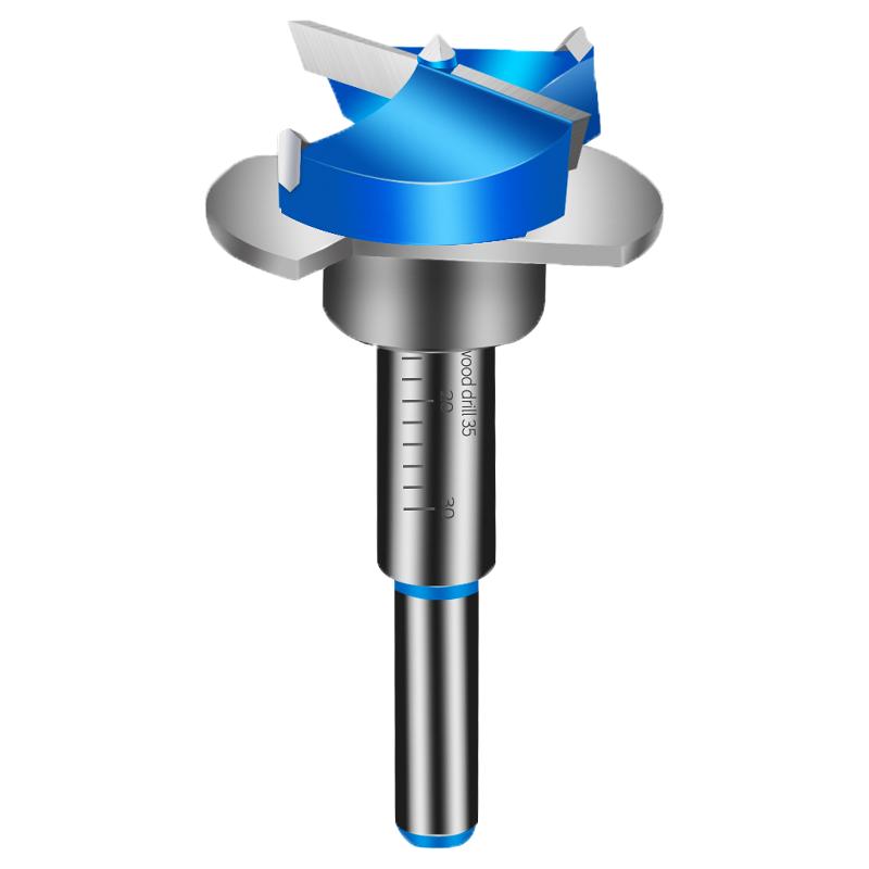定位35mm铰链专用木工合金开孔器橱柜合页限位门板打孔钻头套装
