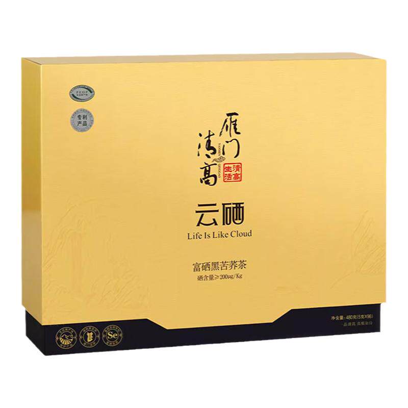 雁门清高富硒黑苦荞茶480g礼盒装
