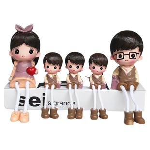 简约中式客厅创意吊脚娃可爱五口之家玄关小摆件新房间布置装饰品