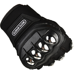 特种兵战术钢壳防护手套男露指格斗防身武器摩托车机车防摔漏半指