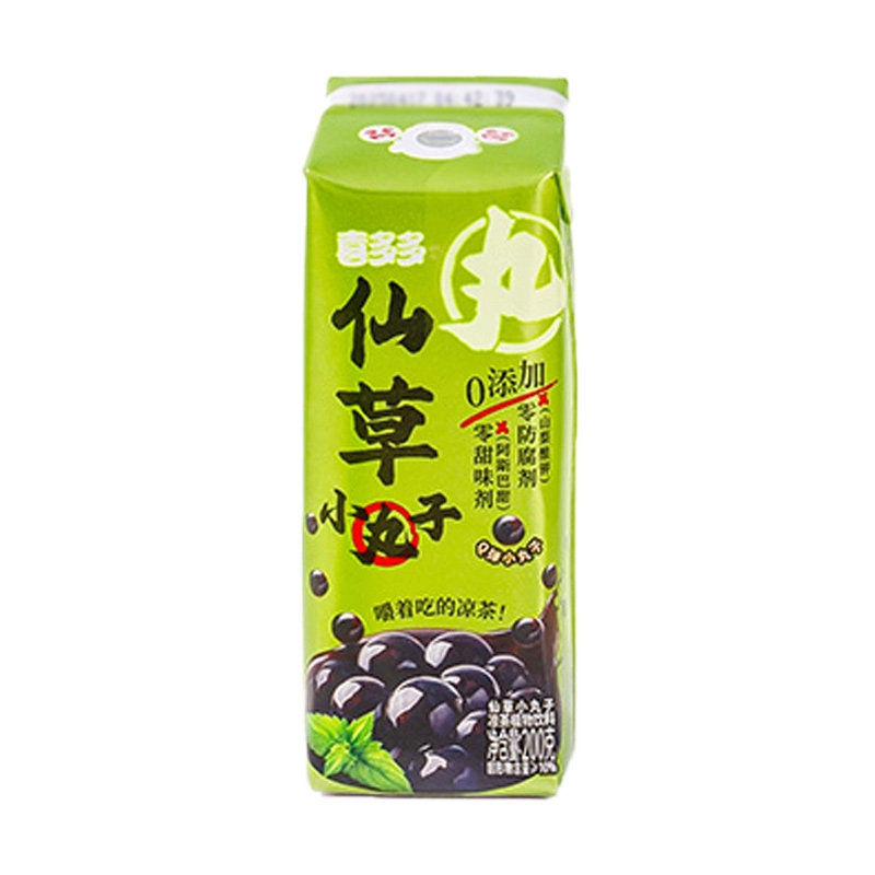 喜多多仙草丸子凉茶植物饮料6盒装整箱烧仙草小丸子奶茶配料饮品
