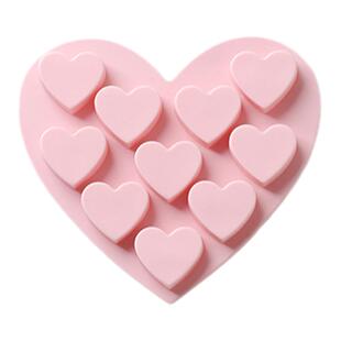 情人节爱心形硅胶制冰格冰块巧克力糖果冻布丁饼干烘焙模具手工皂