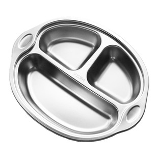 316不锈钢儿童餐盘分格餐盘加厚快餐盘加深餐盘 幼儿园餐盘餐具