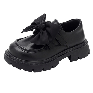 女童鞋子儿童公主皮鞋2025新款冬季加绒女宝毛毛鞋大棉黑色雪地靴