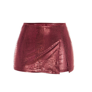 欧美2026超模性感霸气春季新款女装性感辣妹修身显瘦蛇纹超短裤裙